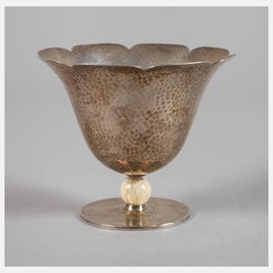 Silber Fußschale Art déco