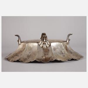 Große Silberschale Art déco
