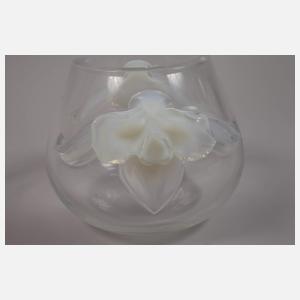 René Lalique Vase mit Irisblüten