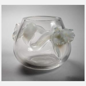 René Lalique Vase mit Irisblüten
