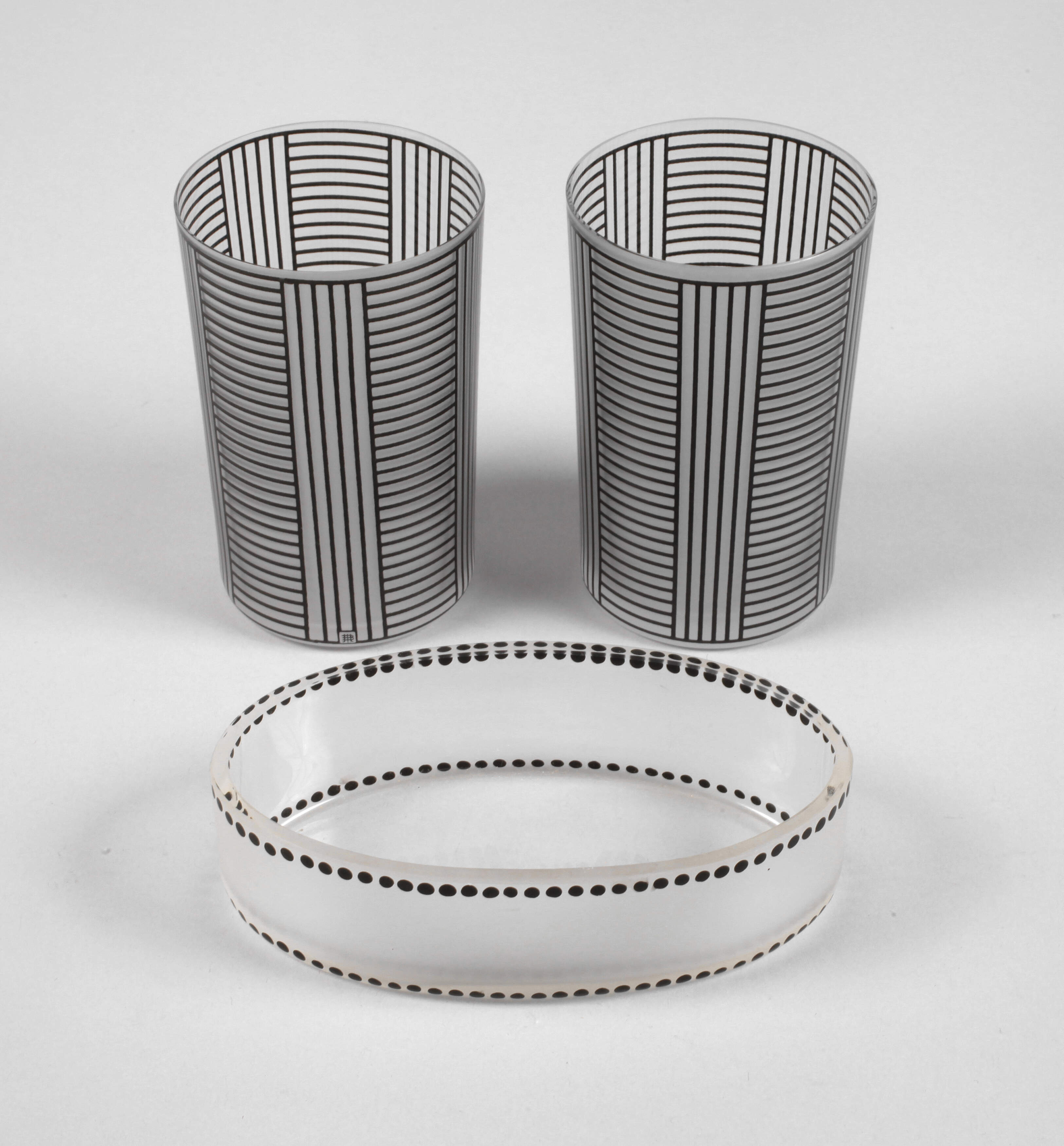 Josef Hoffmann zwei Becher "Schwarzbronzit"