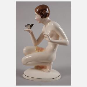 Katzhütte Akt mit Schmetterling