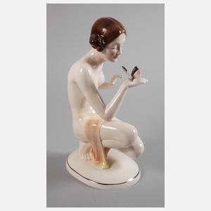 Katzhütte Akt mit Schmetterling