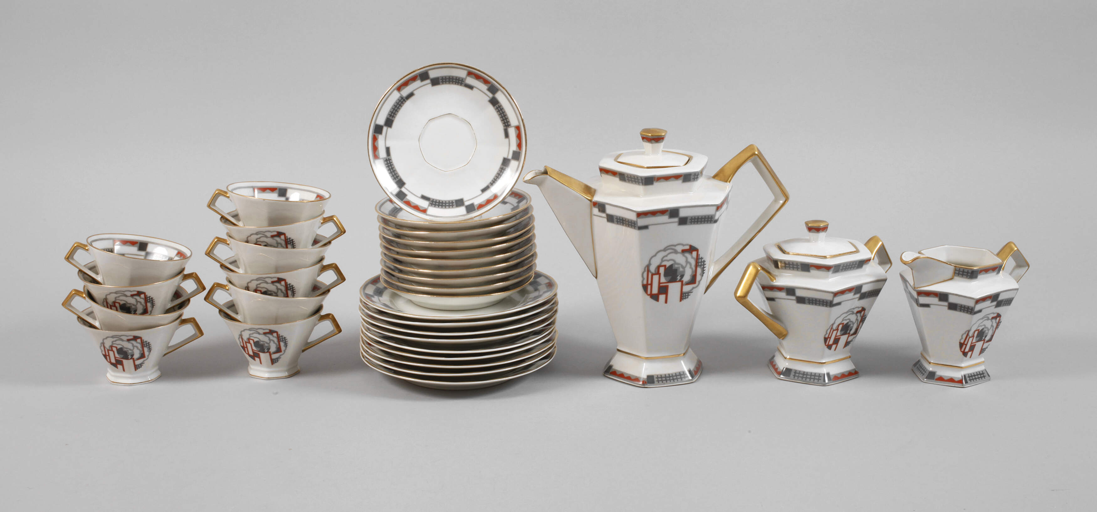 Frankreich Kaffeeservice Art déco