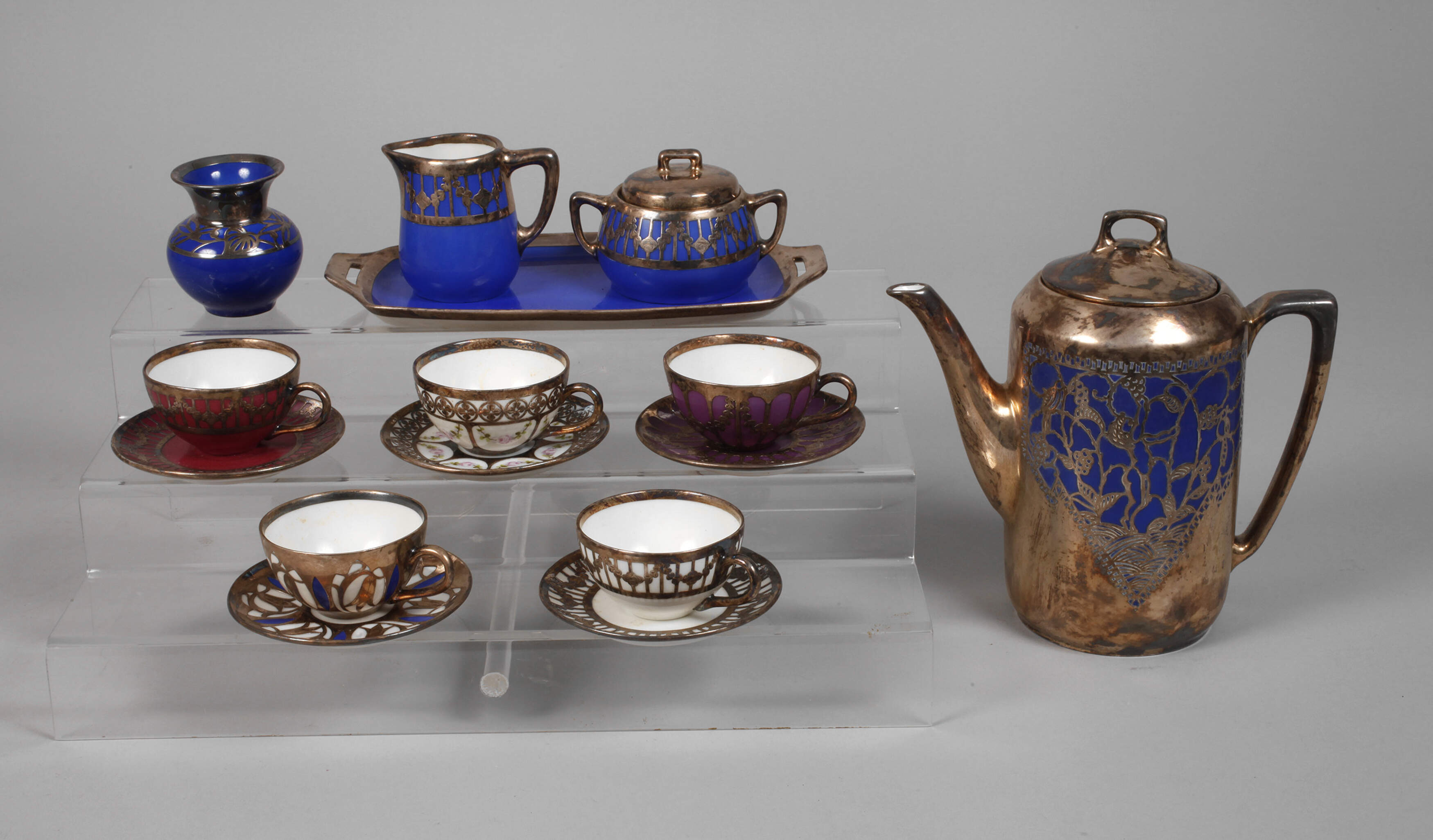 Mokkaservice Silberoverlay