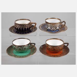 Rosenthal Konvolut Mokkatassen Silberoverlay