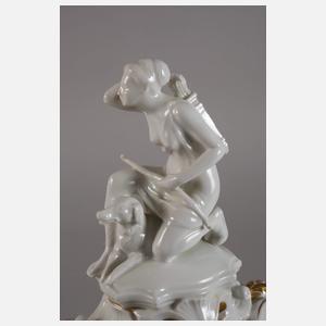 Rosenthal Tischuhr Diana mit Hund