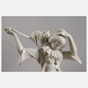 Schwarzburger Werkstätten "Tänzerin mit Katze"