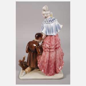 Goldscheider Figur "Der Handkuss"