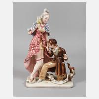 Goldscheider Figur "Der Handkuss"111