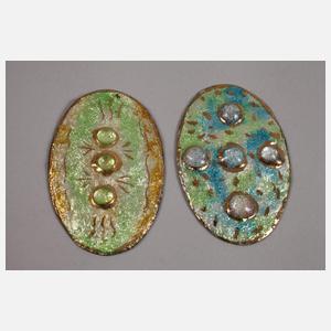 Limoges Konvolut kleine Emailleplatten