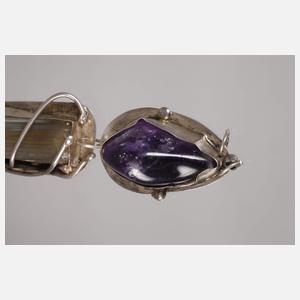 Großer Designanhänger mit Steinbesatz