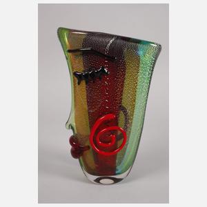 Gilde Glass Art Gesichtervase