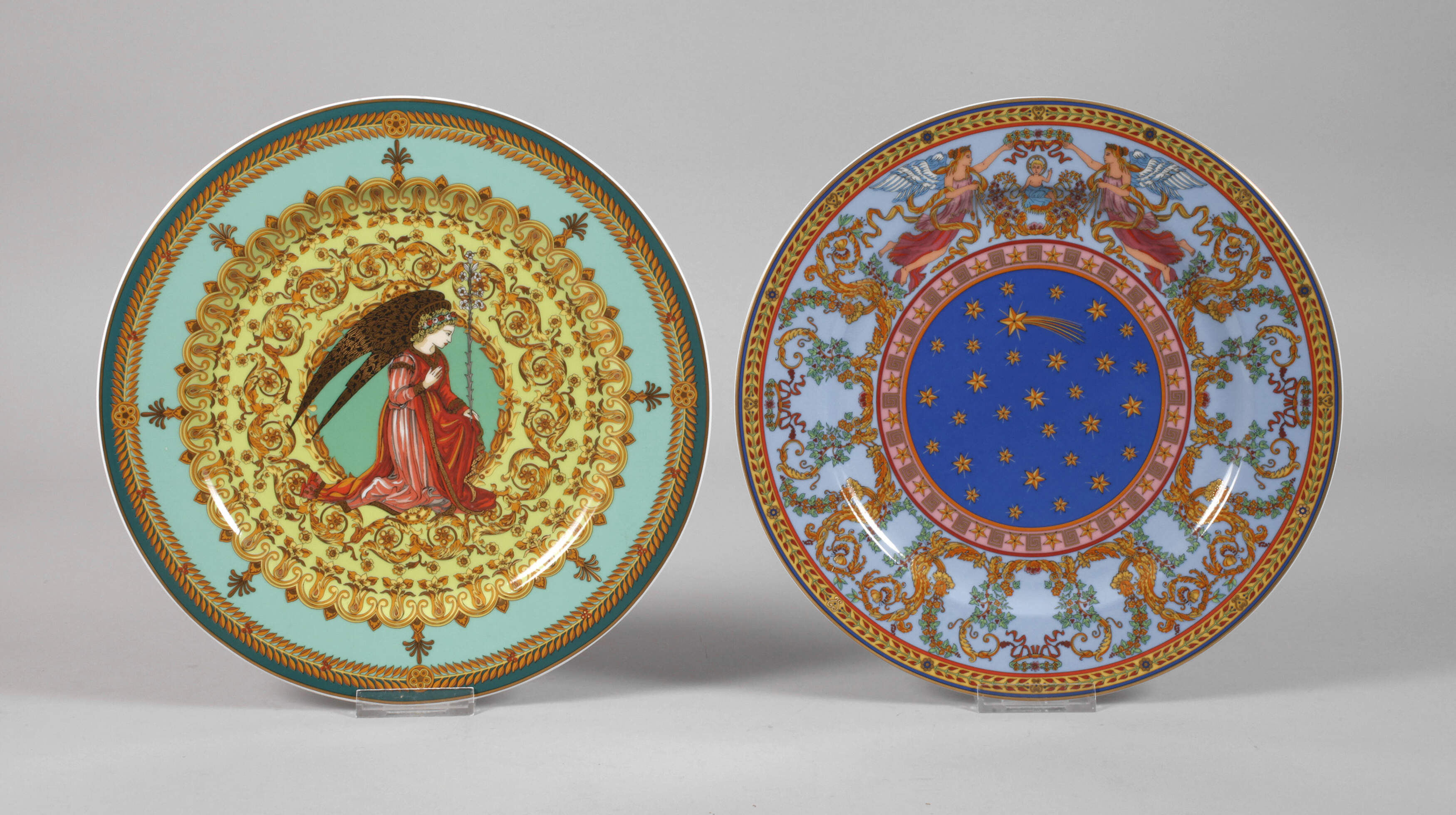 Rosenthal Paar Weihnachtsteller Versace