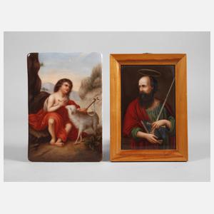 Zwei religiöse Bildplatten