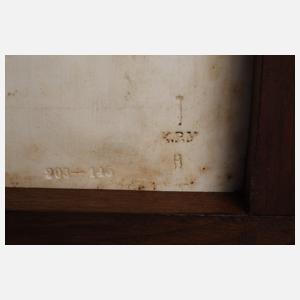 KPM Berlin Bildplatte Zwergenmotiv mit Schatulle