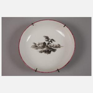 Alt-Wien Paar Schälchen Schwarzlotmalerei