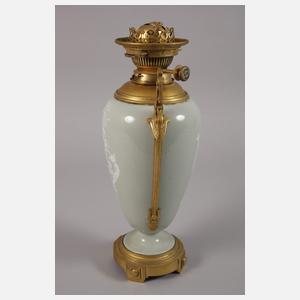 England Petroleumlampe Pâte-sur-pâte-Malerei