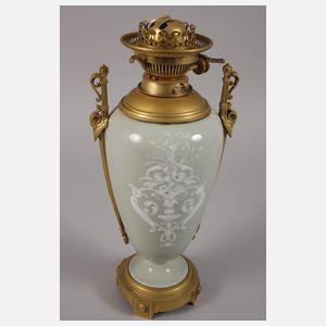 England Petroleumlampe Pâte-sur-pâte-Malerei