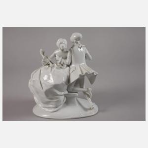 Fraureuth "Rokokopaar mit sitzender Dame"