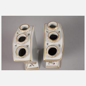 Höchst Paar Tulpenvasen Kauffahrteiszene