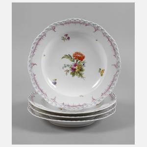 KPM Berlin vier Speiseteller "Königsglatt"