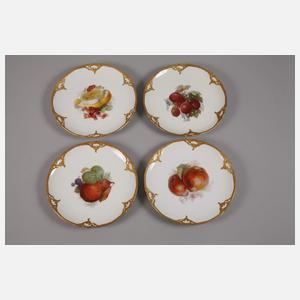 KPM Berlin sieben Obstteller Weichmalerei