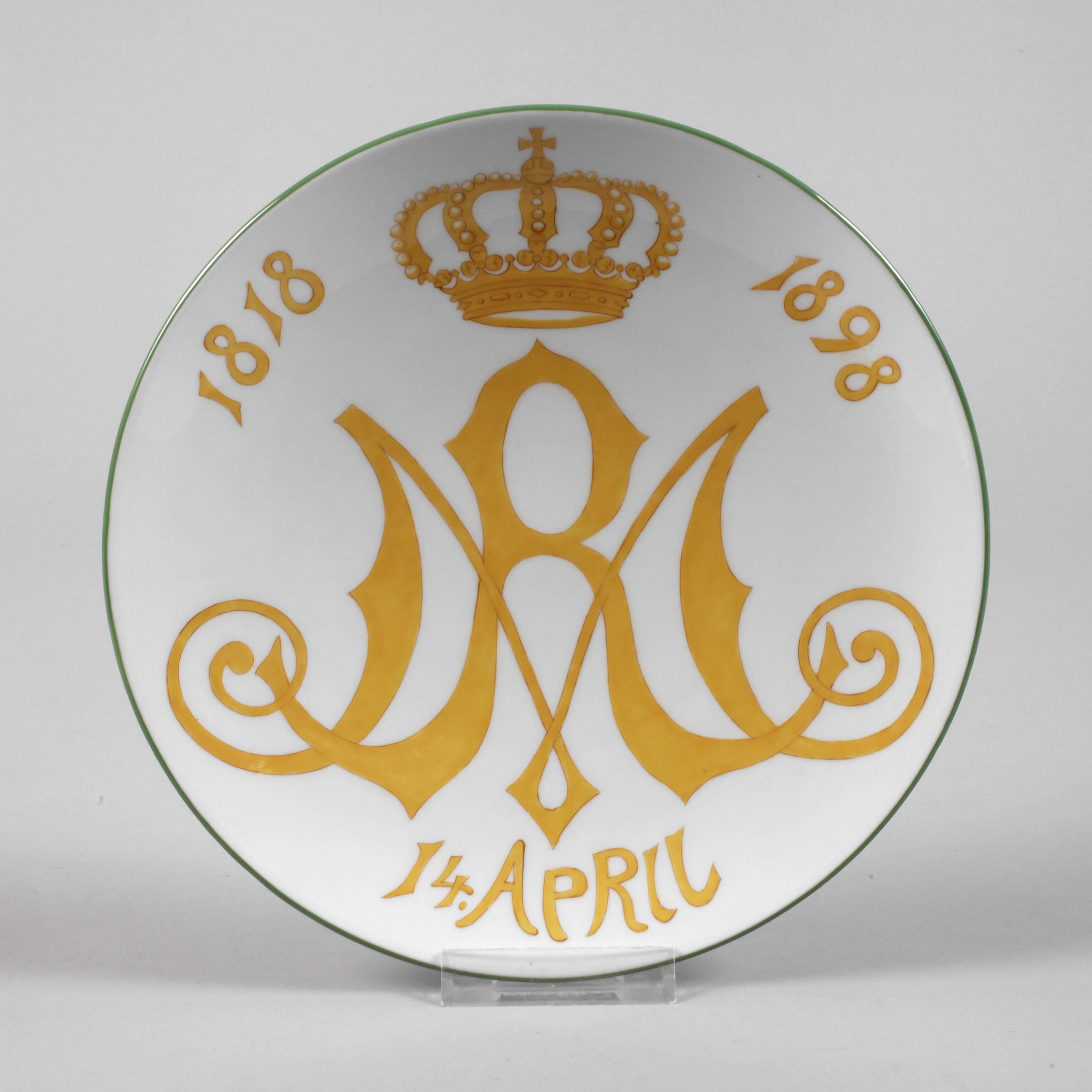 Meissen Jubiläumsteller Königin Marie von Hannover