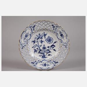 Meissen sechs Durchbruchteller "Zwiebelmuster"