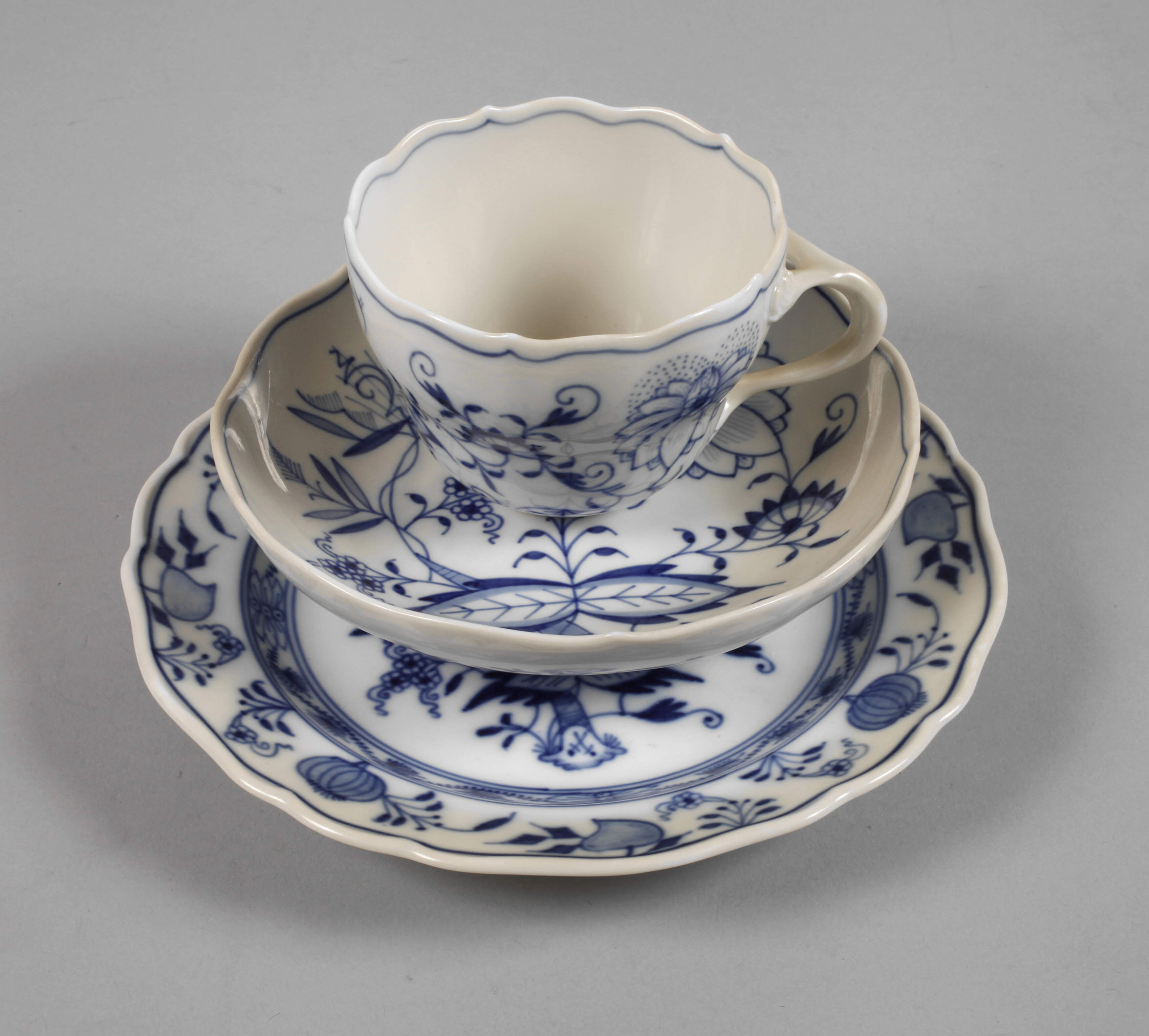 Meissen Kaffeegedeck "Zwiebelmuster"