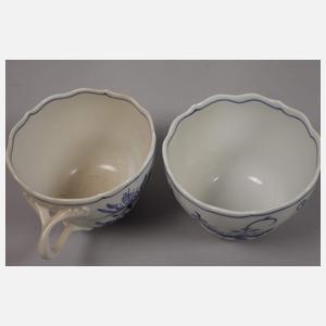 Meissen sechs Kaffeegedecke "Zwiebelmuster"