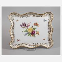 Meissen Prunktablett "Blume mit Schmetterling"111