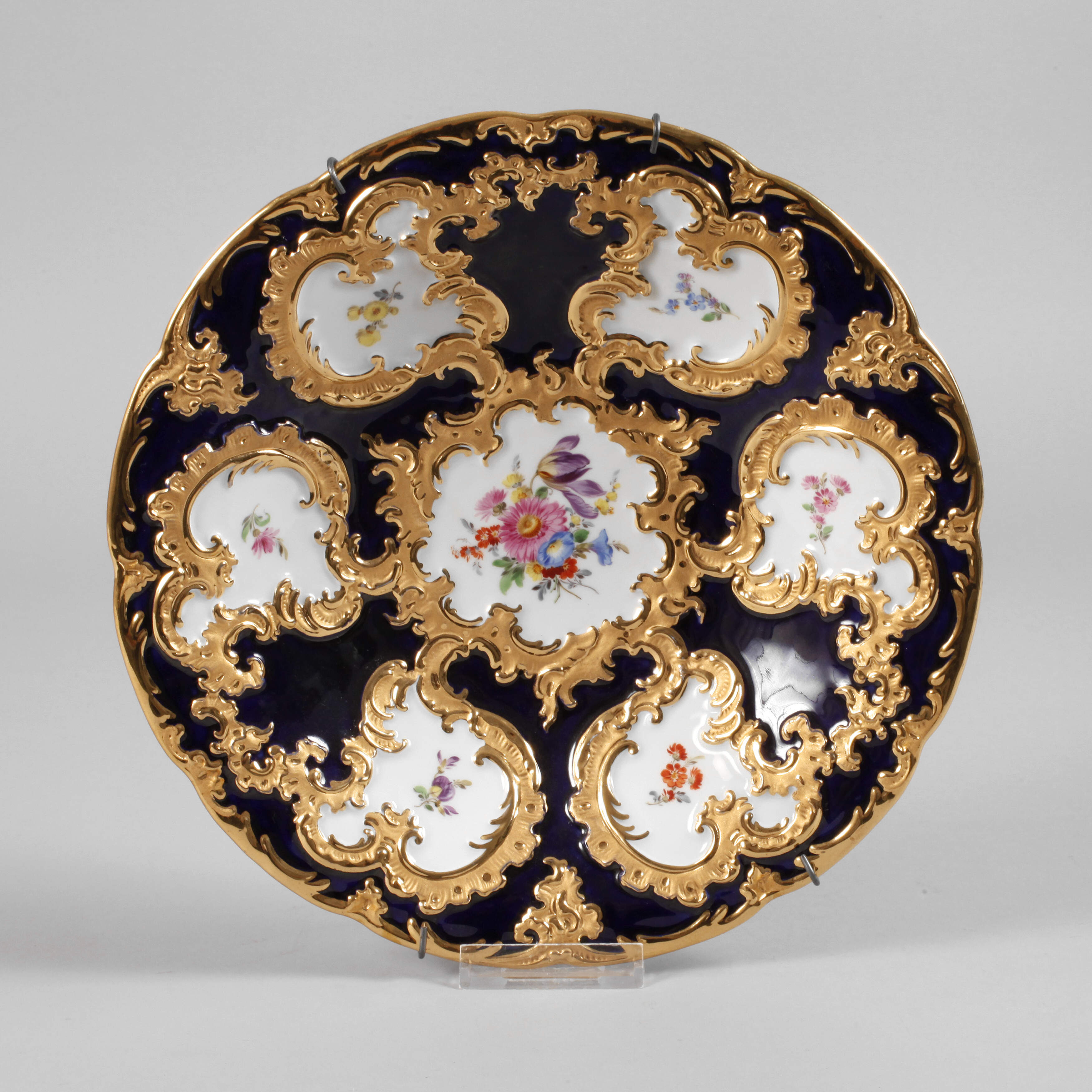 Meissen Prunkschale Blumenmalerei