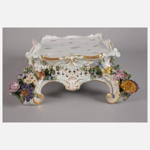 Meissen großes Postament für Kaminuhr