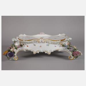 Meissen großes Postament für Kaminuhr