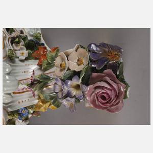 Meissen großes Postament für Kaminuhr