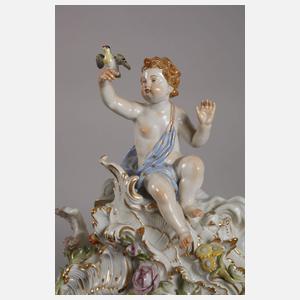 Meissen Prunkpendule "Die vier Elemente"