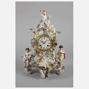 Meissen Prunkpendule "Die vier Elemente"