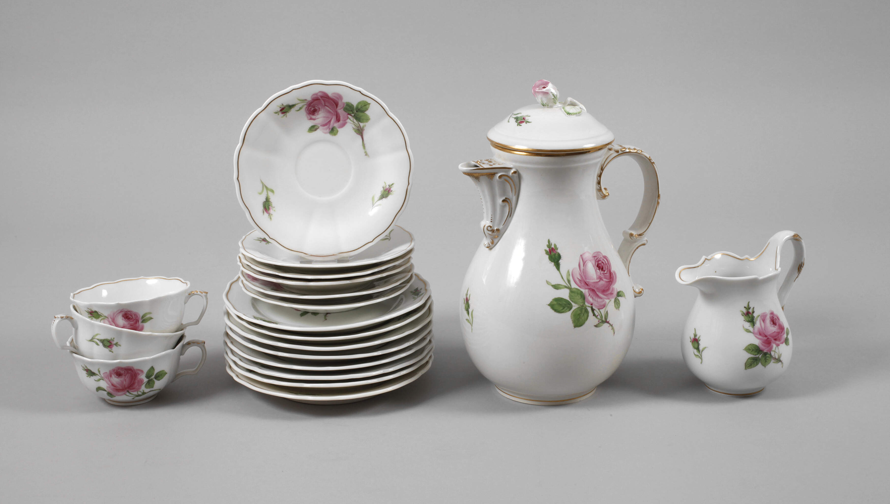 Meissen Restservice "Rote Rose"