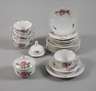 Meissen sechs Teegedecke + Zuckerdose "Rote Rose"