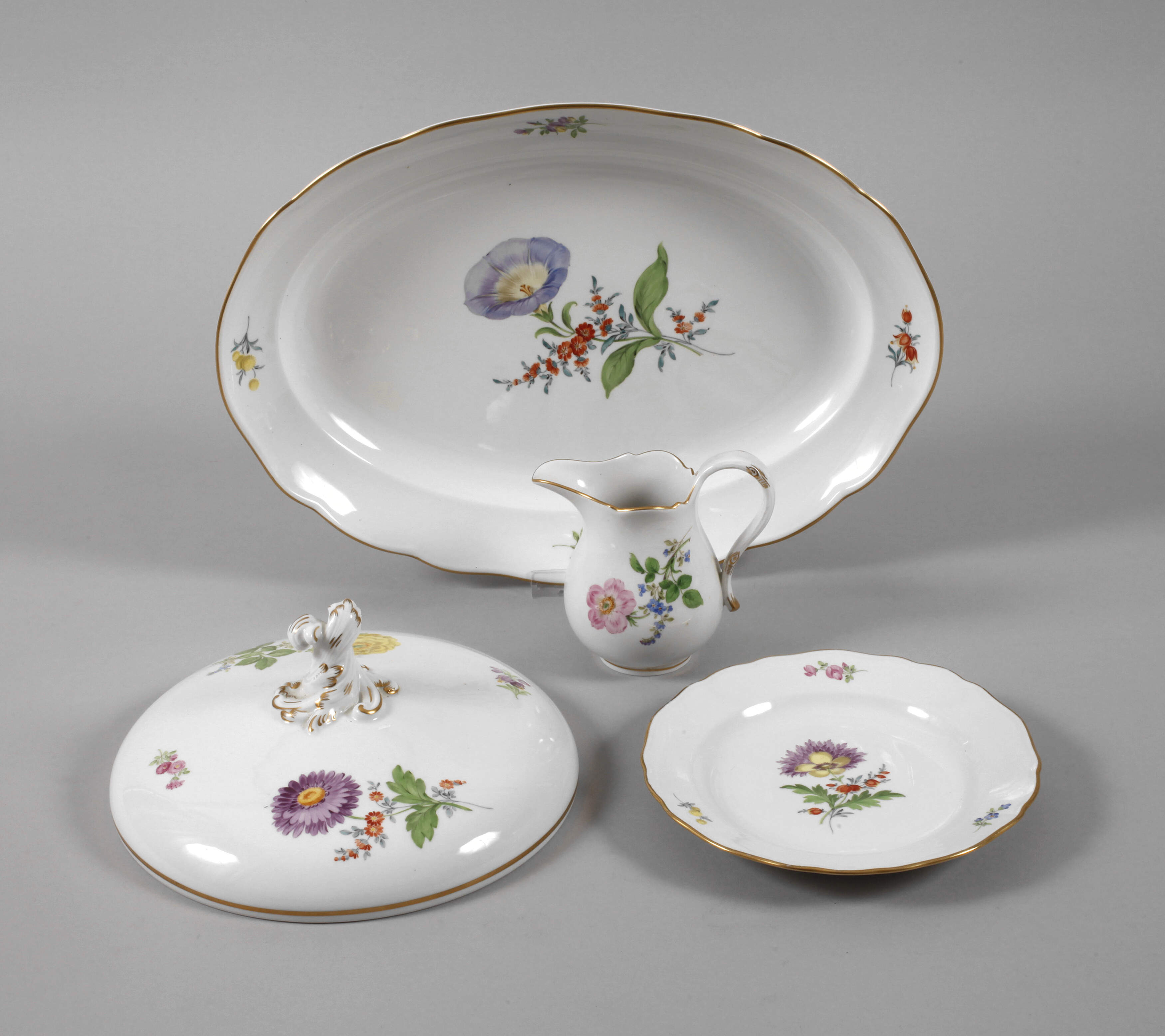 Meissen Konvolut Serviceteile "Blume 2"