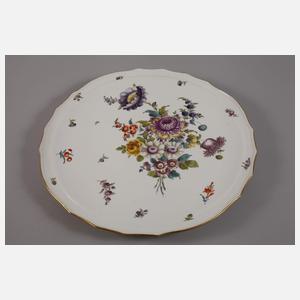 Meissen Paar Tortenplatten "Blumenbukett"