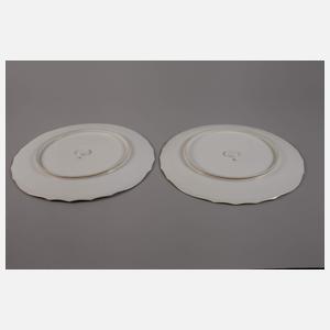 Meissen Paar Tortenplatten "Blumenbukett"