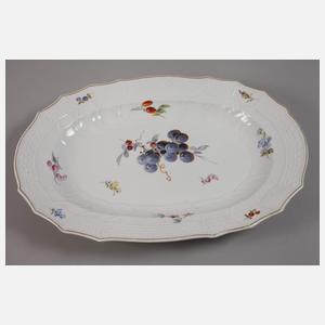 Meissen ovale Anbietschale Fruchtmalerei
