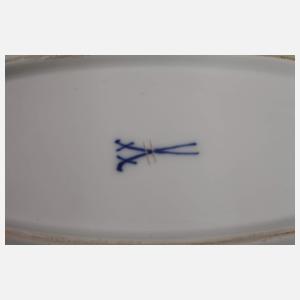 Meissen ovale Anbietschale Fruchtmalerei