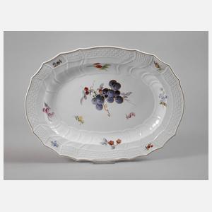 Meissen ovale Anbietschale Fruchtmalerei