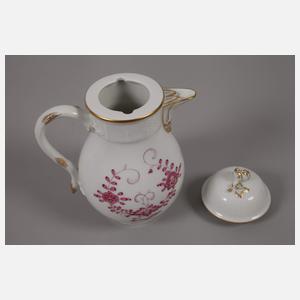 Meissen Mokkaservice "Indisch purpur"