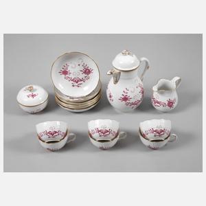 Meissen Mokkaservice "Indisch purpur"