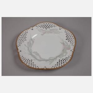 Meissen großer Durchbruchteller "Floral"