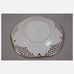 Meissen großer Durchbruchteller "Floral"
